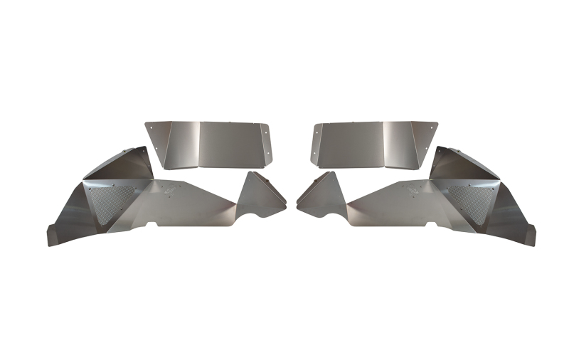 Jeep Wrangler Rear Inner Fenders - Fishbone Offroad - Aluminum - Raw - `18-`27